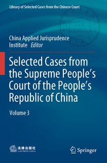 Couverture_Selected Cases from the Supreme People's Court of the People's Republic of China