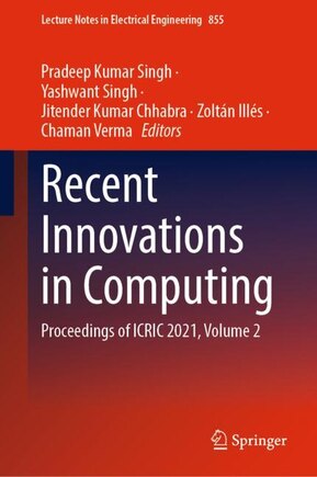 Recent Innovations In Computing: Proceedings Of Icric 2021, Volume 2