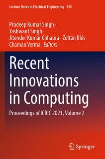 Couverture_Recent Innovations in Computing