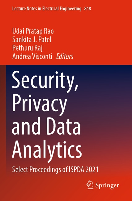 Couverture_Security, Privacy and Data Analytics