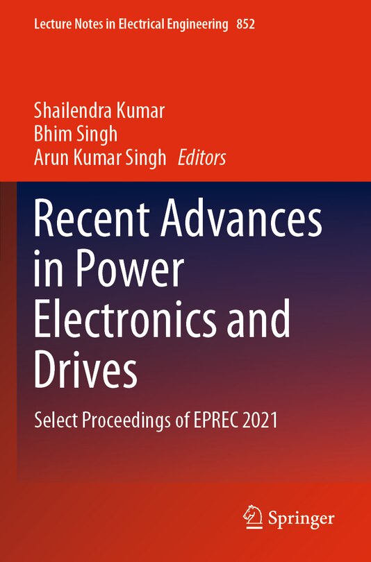 Couverture_Recent Advances in Power Electronics and Drives