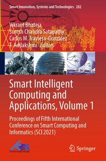 Couverture_Smart Intelligent Computing and Applications, Volume 1