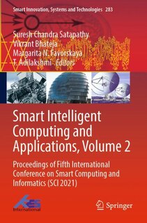 Front cover_Smart Intelligent Computing and Applications, Volume 2