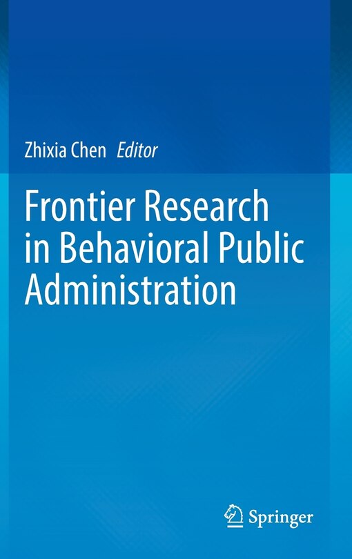 Front cover_Frontier Research in Behavioral Public Administration