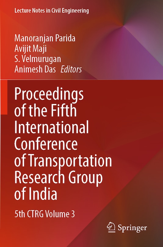 Couverture_Proceedings of the Fifth International Conference of Transportation Research Group of India