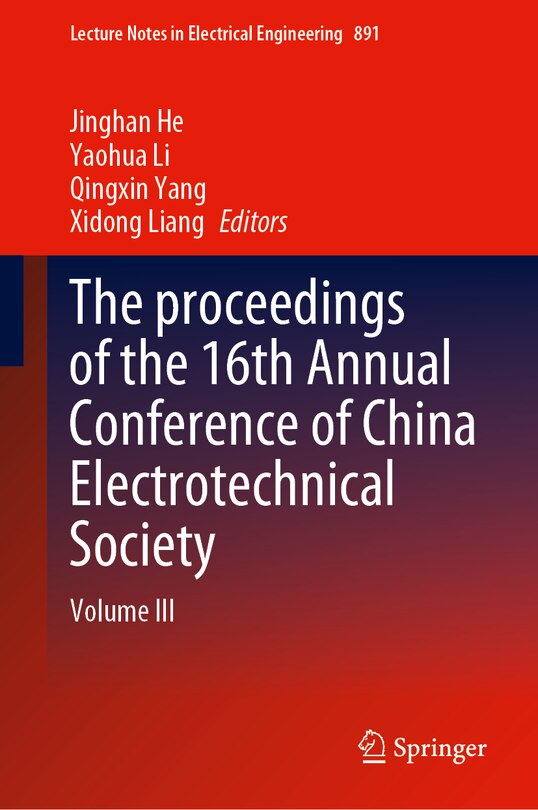 Couverture_The proceedings of the 16th Annual Conference of China Electrotechnical Society