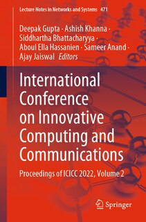 Couverture_International Conference on Innovative Computing and Communications