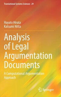 Couverture_Analysis of Legal Argumentation Documents