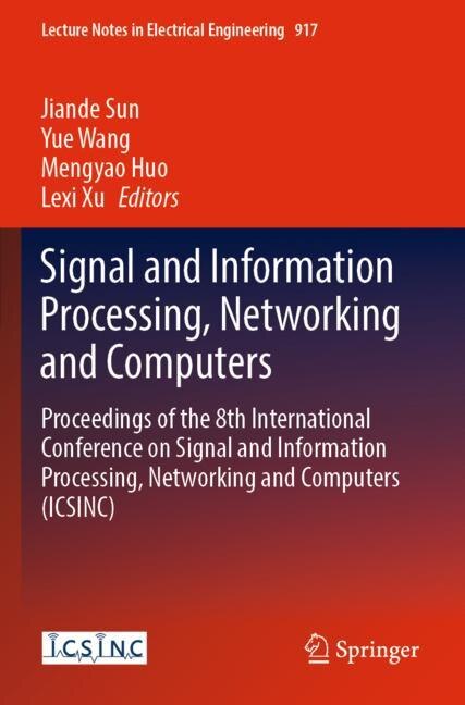 Couverture_Signal and Information Processing, Networking and Computers