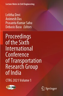 Couverture_Proceedings of the Sixth International Conference of Transportation Research Group of India
