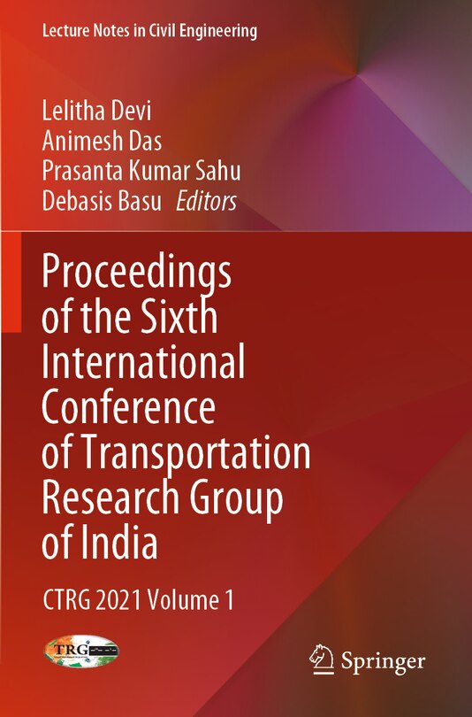Couverture_Proceedings of the Sixth International Conference of Transportation Research Group of India