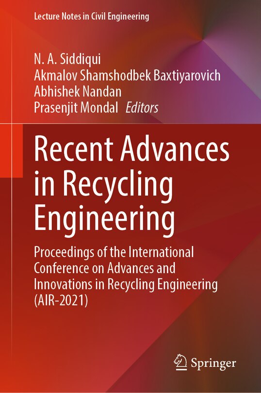 Front cover_Recent Advances in Recycling Engineering