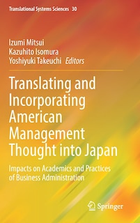 Couverture_Translating and Incorporating American Management Thought into Japan