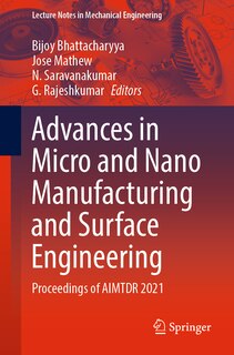 Front cover_Advances in Micro and Nano Manufacturing and Surface Engineering