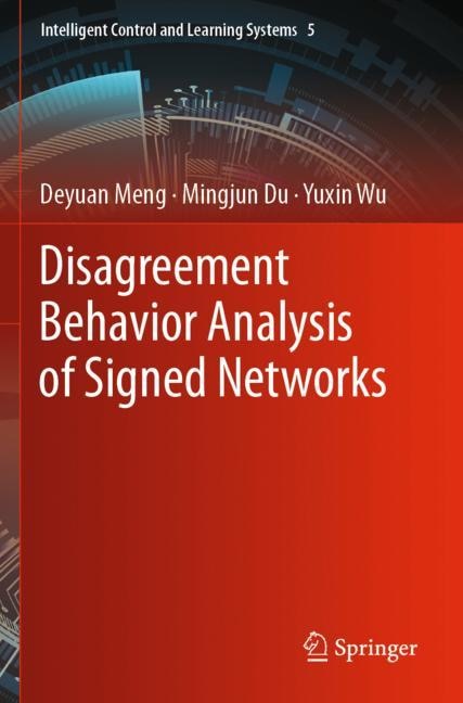 Couverture_Disagreement Behavior Analysis of Signed Networks