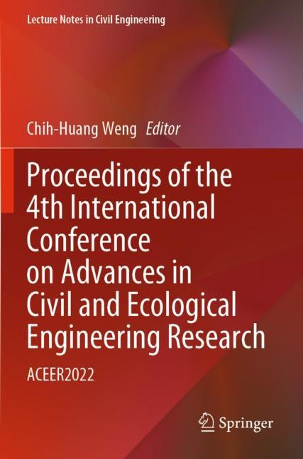Couverture_Proceedings of the 4th International Conference on Advances in Civil and Ecological Engineering Research