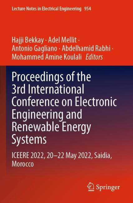 Couverture_Proceedings of the 3rd International Conference on Electronic Engineering and Renewable Energy Systems