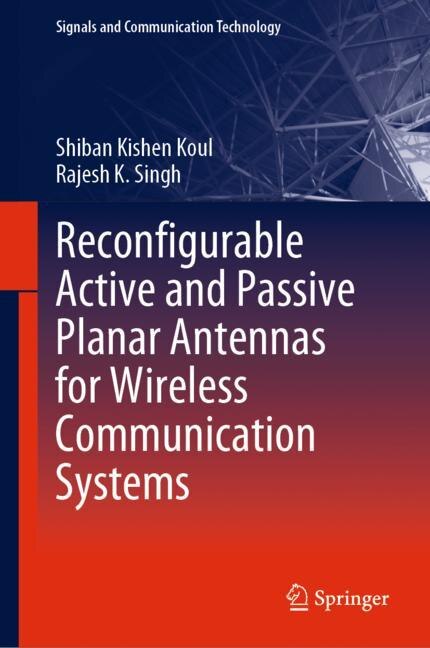 Couverture_Reconfigurable Active and Passive Planar Antennas for Wireless Communication Systems