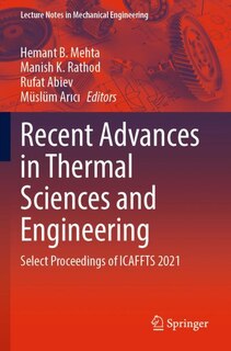 Couverture_Recent Advances in Thermal Sciences and Engineering