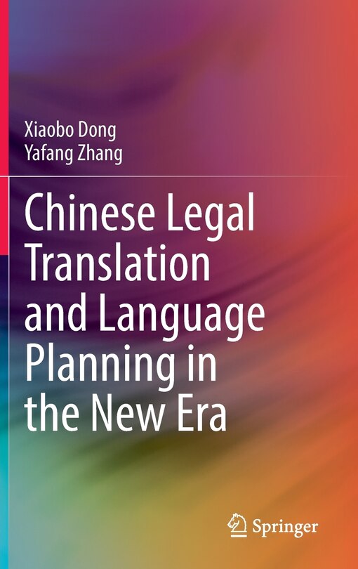 Couverture_Chinese Legal Translation and Language Planning in the New Era