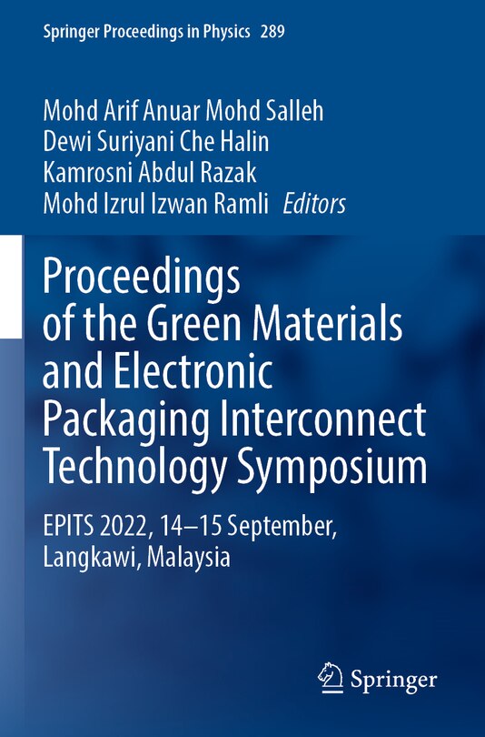 Couverture_Proceedings of the Green Materials and Electronic Packaging Interconnect Technology Symposium