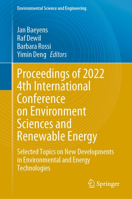 Front cover_Proceedings of 2022 4th International Conference on Environment Sciences and Renewable Energy