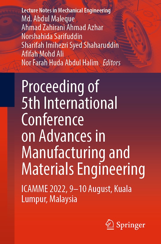 Couverture_Proceeding of 5th International Conference on Advances in Manufacturing and Materials Engineering