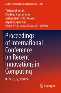 Couverture_Proceedings of International Conference on Recent Innovations in Computing