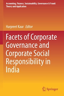 Front cover_Facets Of Corporate Governance And Corporate Social Responsibility In India