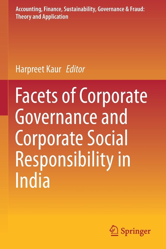 Front cover_Facets Of Corporate Governance And Corporate Social Responsibility In India