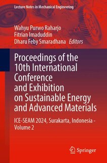 Couverture_Proceedings of the 10th International Conference and Exhibition on Sustainable Energy and Advanced Materials
