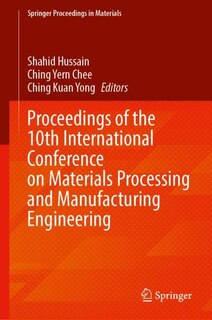 Couverture_Proceedings of the 10th International Conference on Materials Processing and Manufacturing Engineering