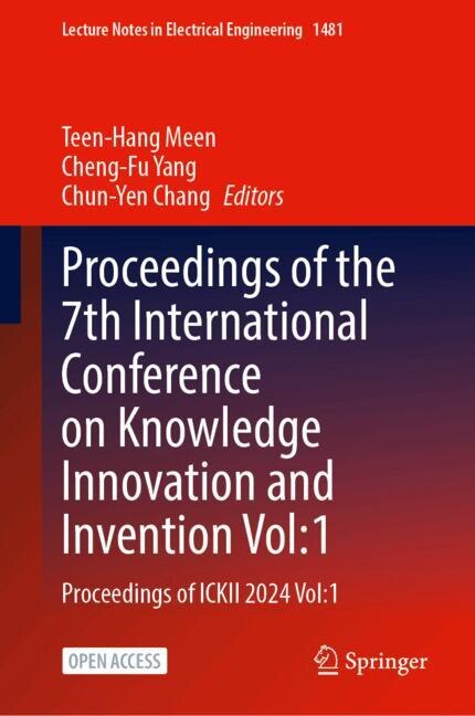 Couverture_Proceedings of the 7th International Conference on Knowledge Innovation and Invention, Volume 1
