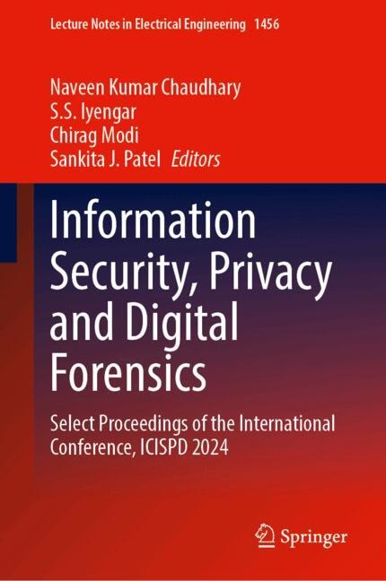 Couverture_Information Security, Privacy and Digital Forensics