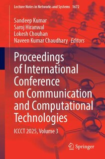 Couverture_Proceedings of International Conference on Communication and Computational Technologies