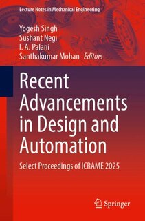 Couverture_Recent Advancements in Design and Automation
