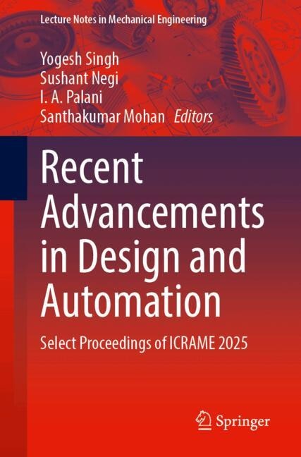 Couverture_Recent Advancements in Design and Automation