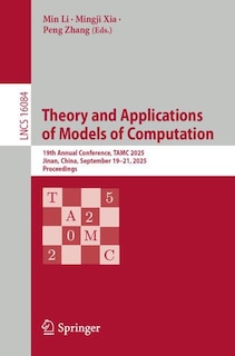 Front cover_Theory and Applications of Models of Computation