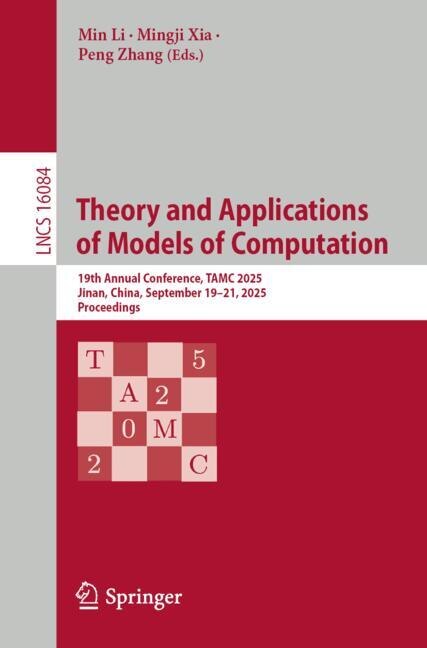 Front cover_Theory and Applications of Models of Computation