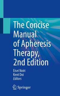 Couverture_The Concise Manual of Apheresis Therapy