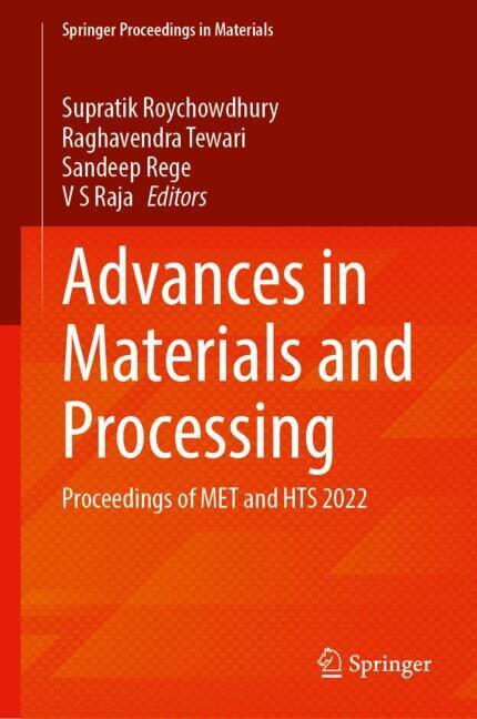 Couverture_Advances in Materials and Processing