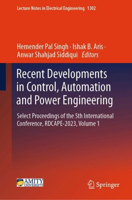 Front cover_Recent Developments in Control, Automation and Power Engineering