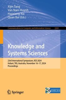 Front cover_Knowledge and Systems Sciences