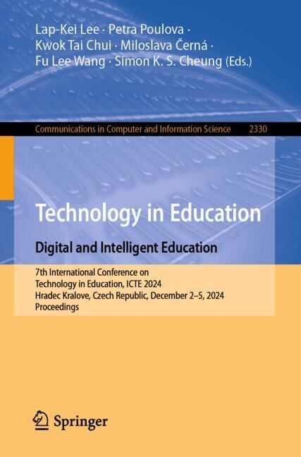 Front cover_Technology in Education. Digital and Intelligent Education