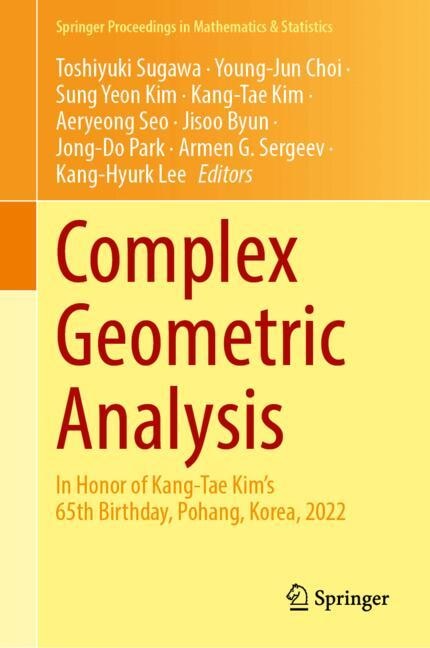 Front cover_Complex Geometric Analysis