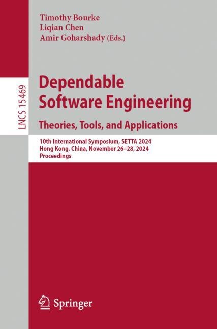 Couverture_Dependable Software Engineering. Theories, Tools, and Applications