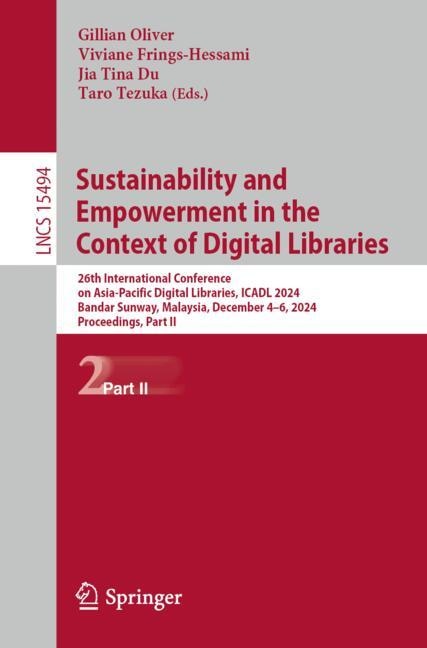 Front cover_Sustainability and Empowerment in the Context of Digital Libraries