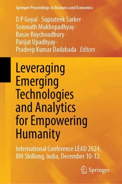 Couverture_Leveraging Emerging Technologies and Analytics for Empowering Humanity, Vol. 1