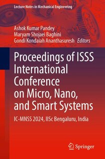 Couverture_Proceedings of ISSS International Conference on Micro, Nano, and Smart Systems