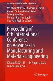Couverture_Proceeding of 6th International Conference on Advances in Manufacturing and Materials Engineering